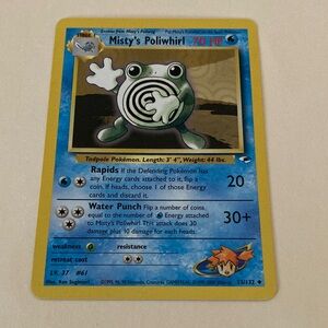 Vintage Misty's Poliwhril Pokémon Card
